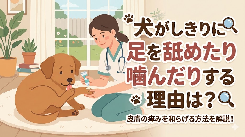 犬がしきりに足を舐めたり噛んだりする理由は?皮膚の痒みを和らげる方法を解説! | 愛犬メモ